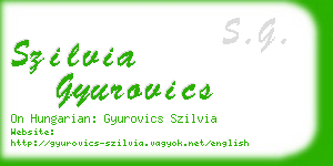 szilvia gyurovics business card